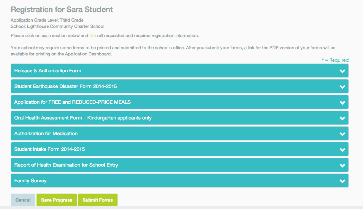 schoolmint registration packet